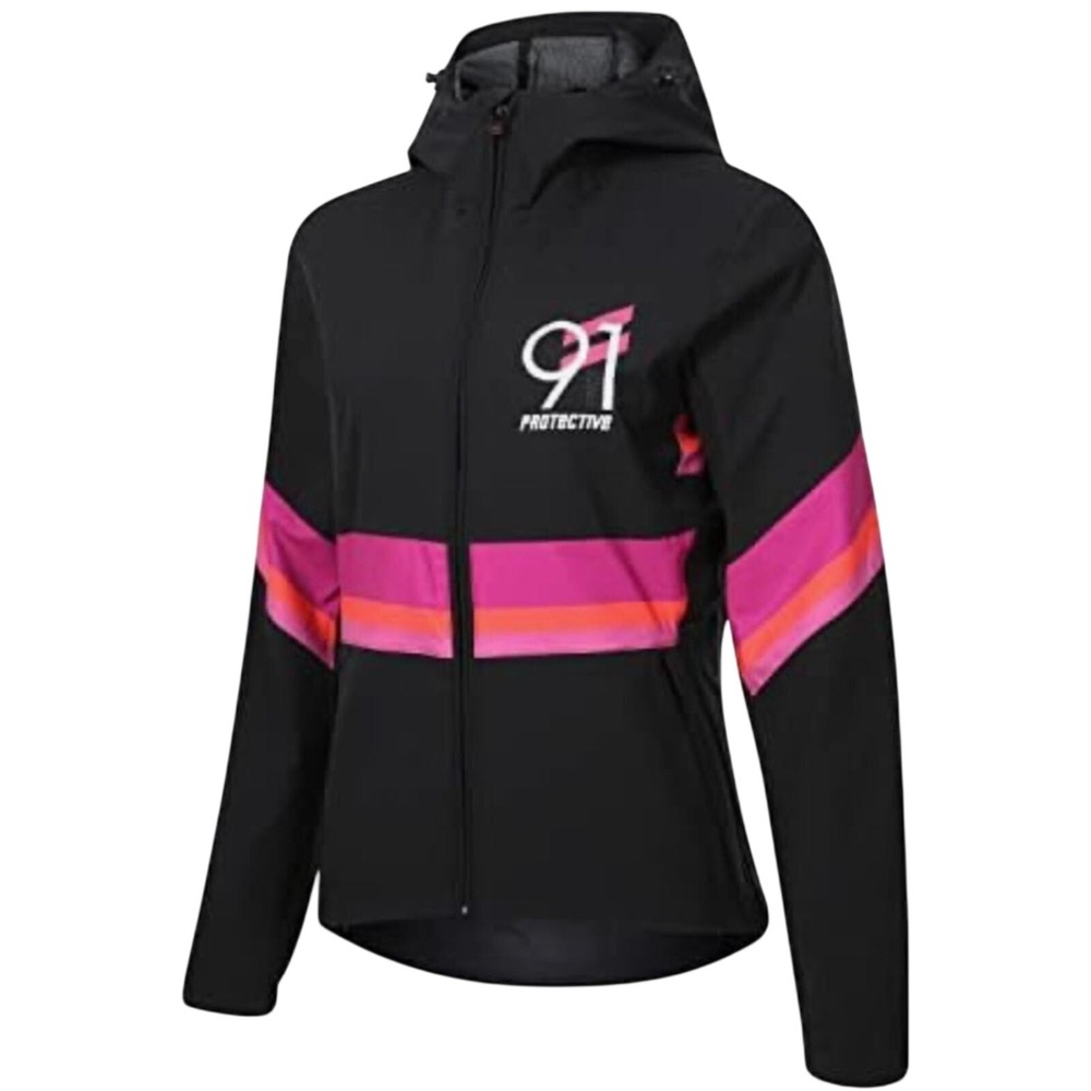 Protective 91 Black Pink Orange Striped Cycling Jacket Womens 44
